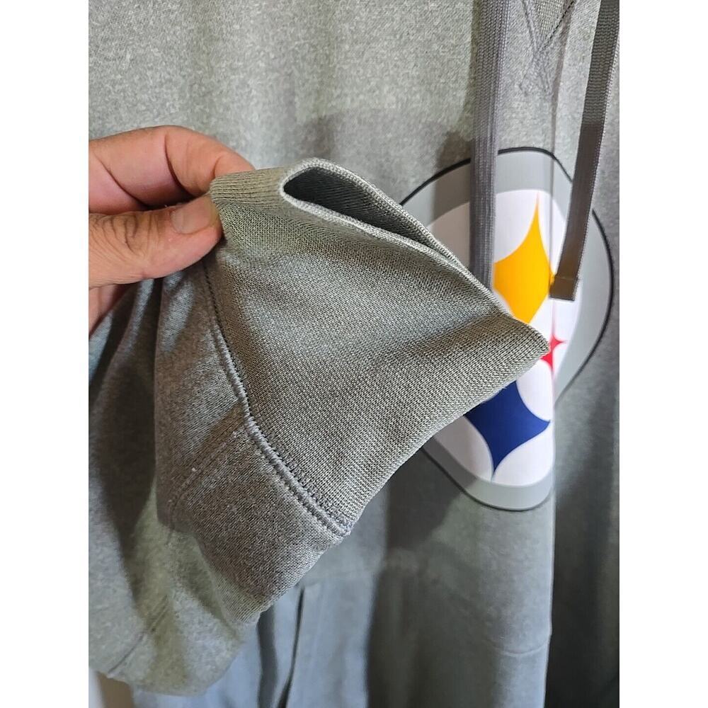 Pittsburgh Steelers hoodie Large Nike Grey Print Logo - Picture 5 of 11